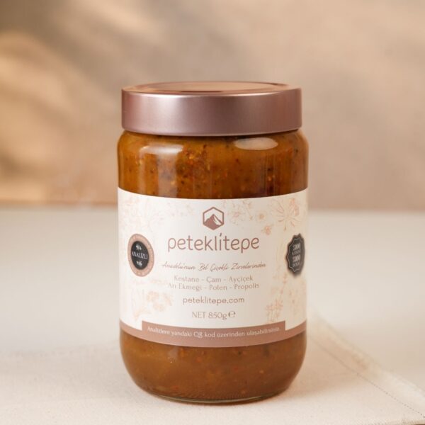 atom karışım polen propolis, kestane balı, çiçek balı ve arı ekmeği karışımı
